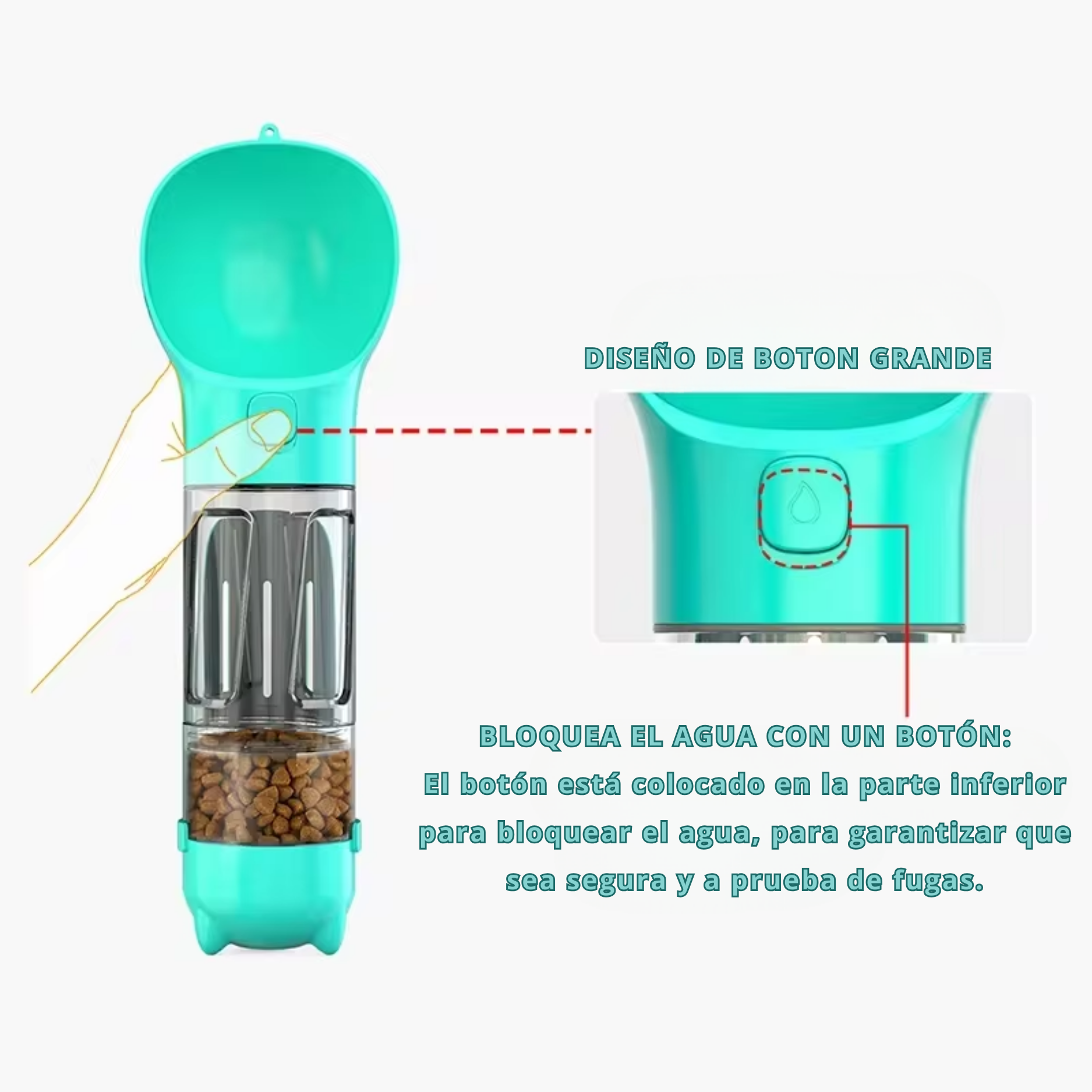 AquaPet™ - Botella de agua portátil para perros y gatos.